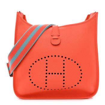 hermes evelyne orange poppy|HERMES Taurillon Clemence Amazone Evelyne III PM Orange .